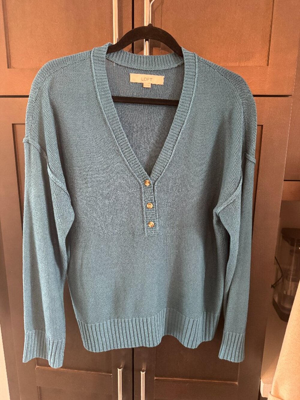 Loft teal colored sweater, only worn once